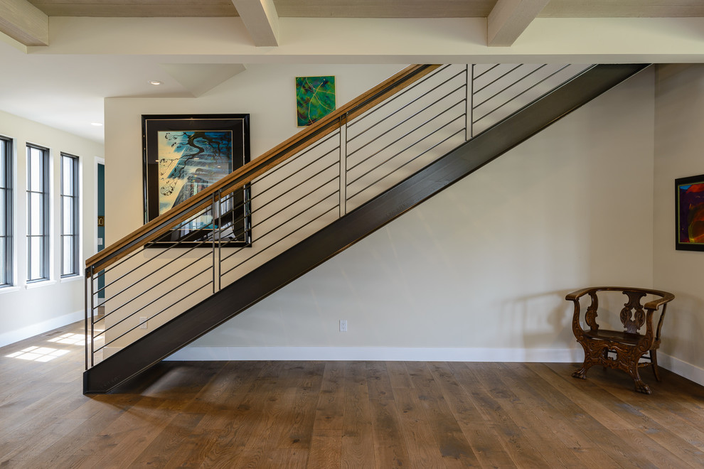 Staircase - farmhouse staircase idea in Other