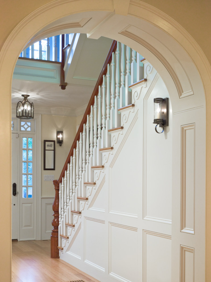 Example of a classic staircase design in Burlington