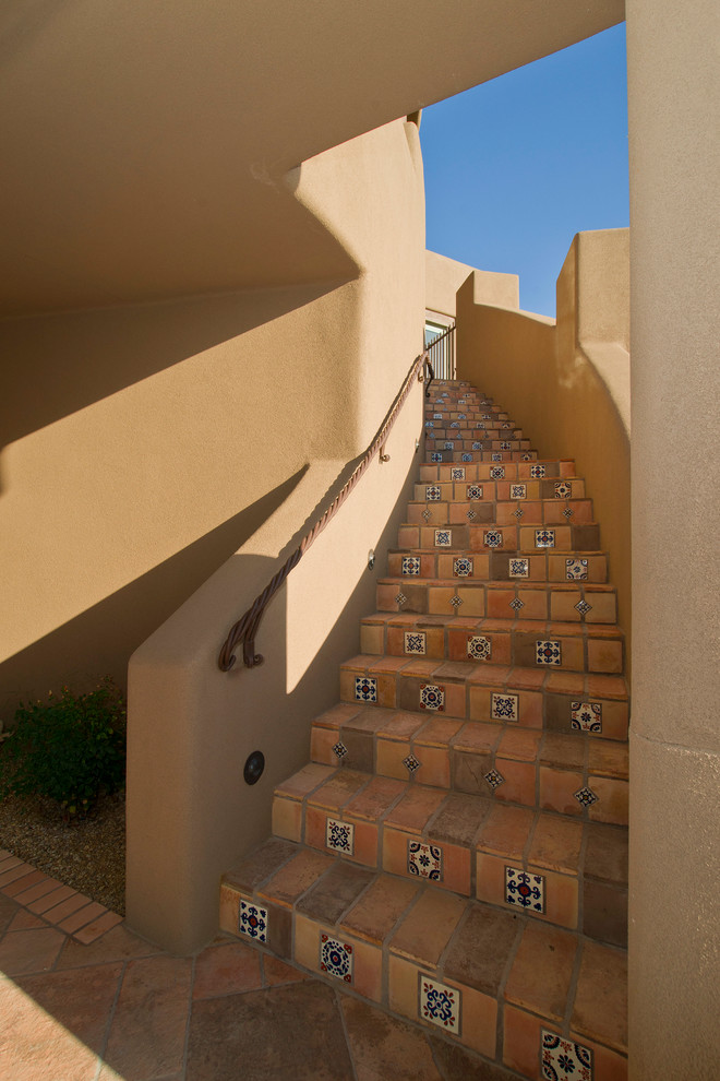 This is an example of a mediterranean staircase in Phoenix.