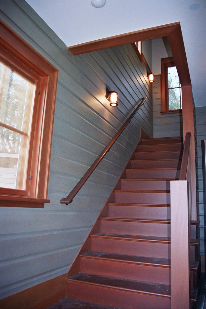 Staircase - country staircase idea in Seattle