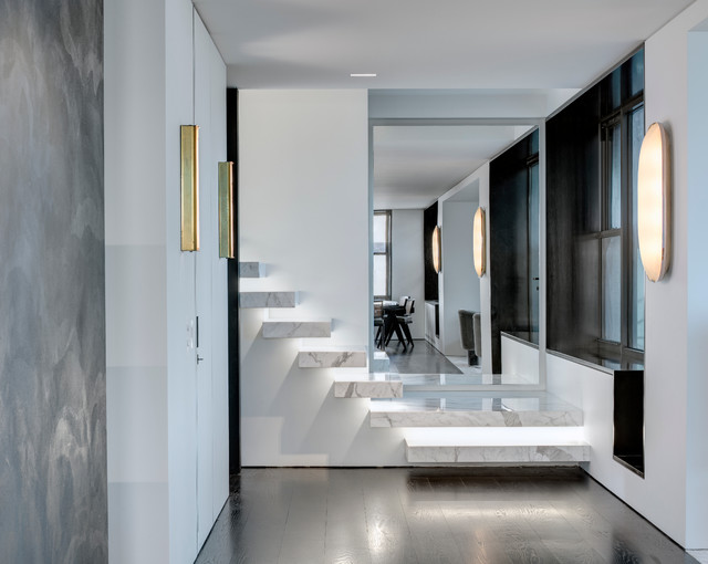 Central Park East Modern Staircase New York by Highline Construction Group LLC Houzz UK