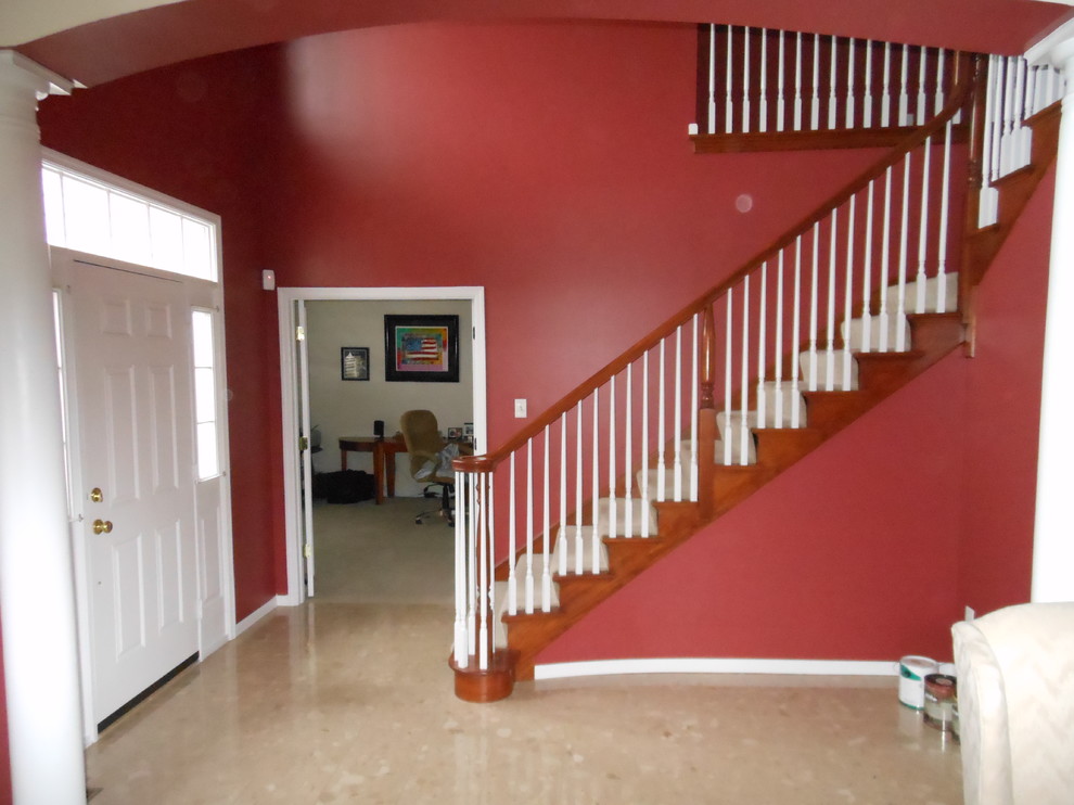 This is an example of a traditional staircase in St Louis.