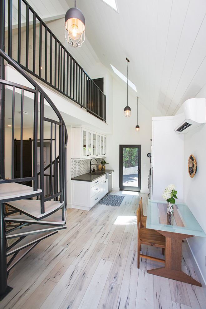 Inspiration for a cottage staircase remodel in Los Angeles