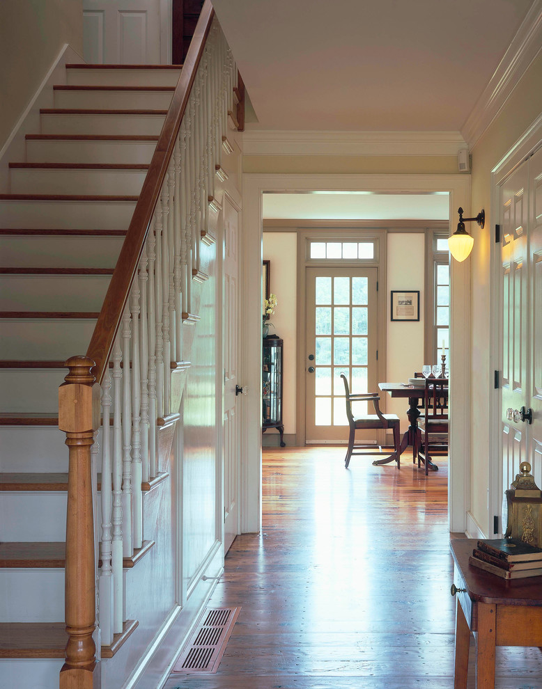 Example of a country staircase design in Burlington