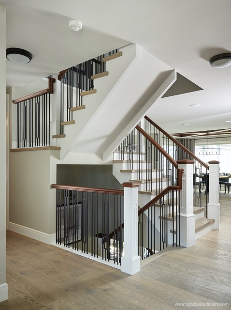 Closed Rise Eastern Flare - Craftsman - Staircase - Edmonton - by  Specialized Stair and Rail | Houzz