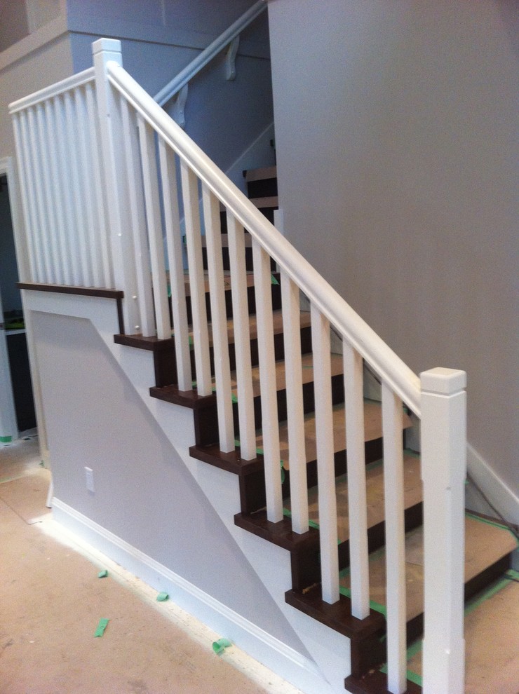 Coach House Stair on Westside on Elm Treads Traditional Staircase