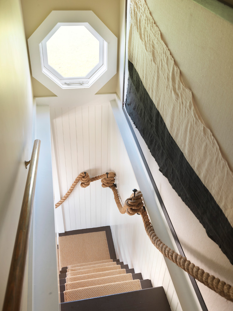 Inspiration for a coastal staircase remodel in Providence