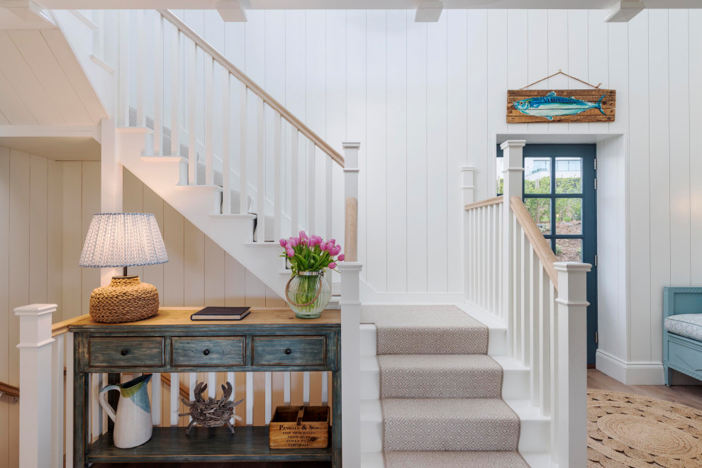 Inspiration for a coastal staircase remodel in Devon