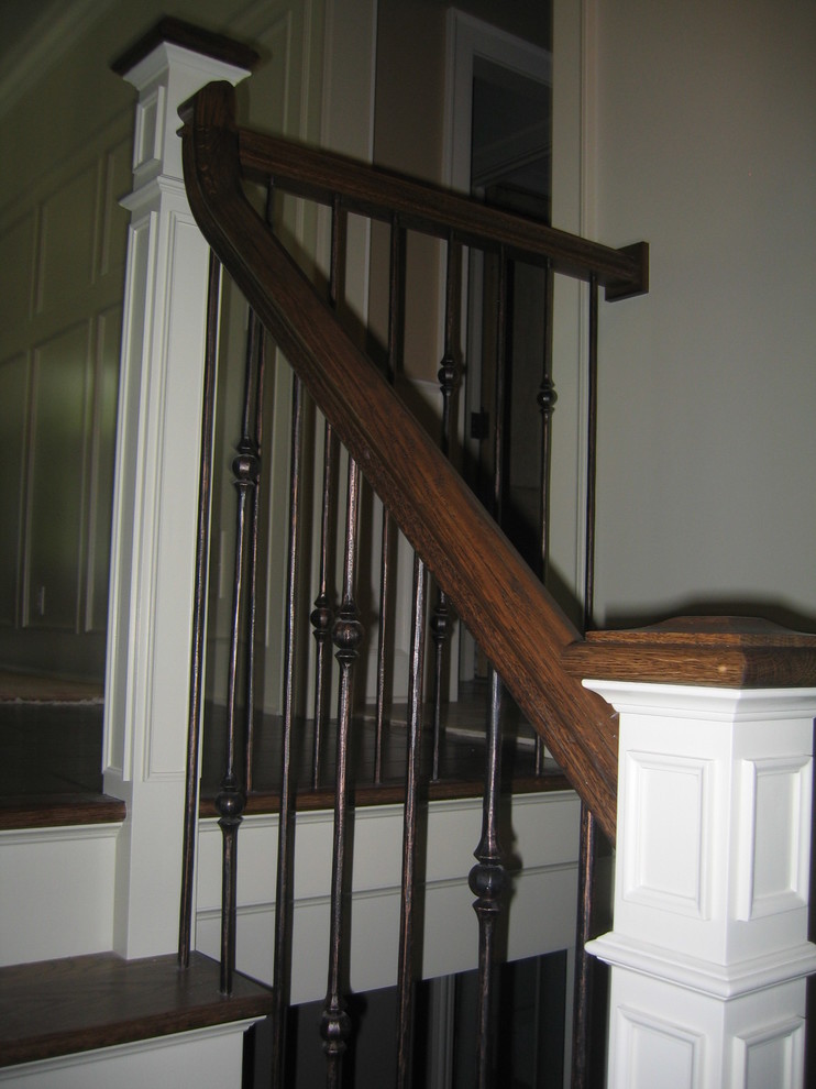 Staircase - transitional staircase idea in Chicago