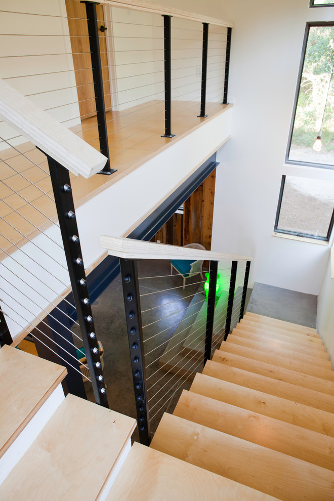 Inspiration for a modern staircase remodel in Wilmington