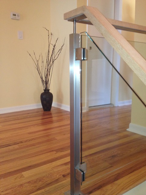 Contemporary Glass , Stainless & Wood Railings - Modern - Staircase ...