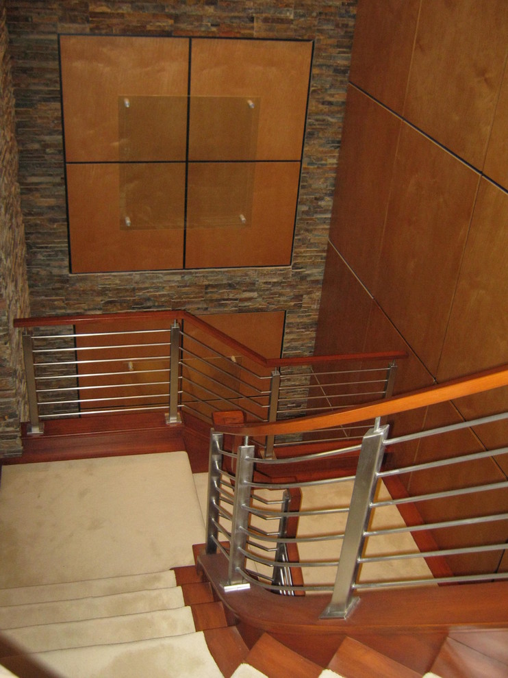 Inspiration for a contemporary staircase remodel in Las Vegas
