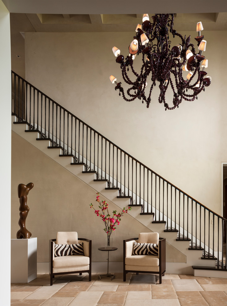 Contemporary straight staircase in Other.