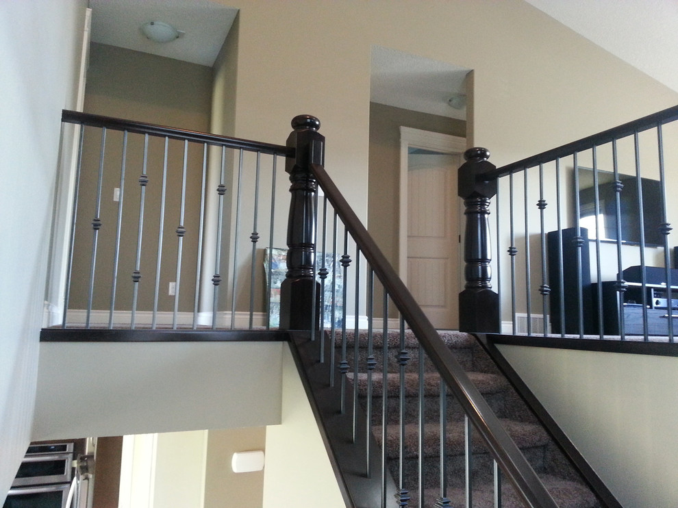 Example of a classic staircase design in Calgary