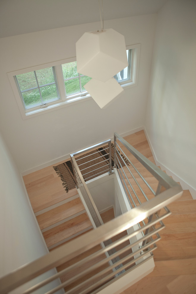 Inspiration for a contemporary staircase in Portland Maine.