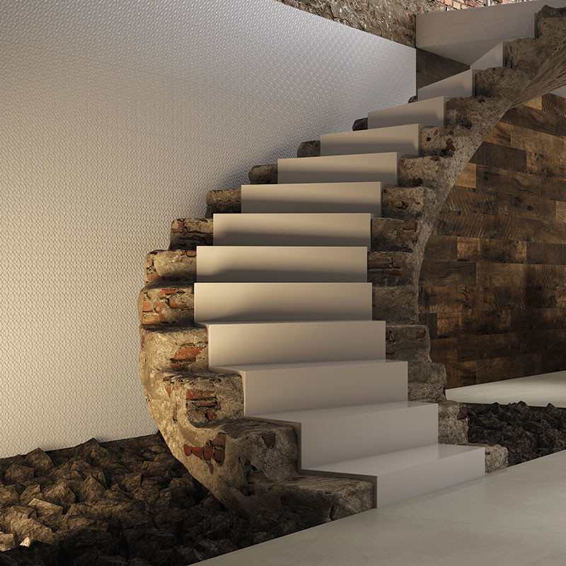 Inspiration for a small floating staircase remodel in Raleigh