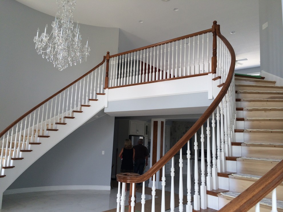 Example of a classic staircase design in Chicago