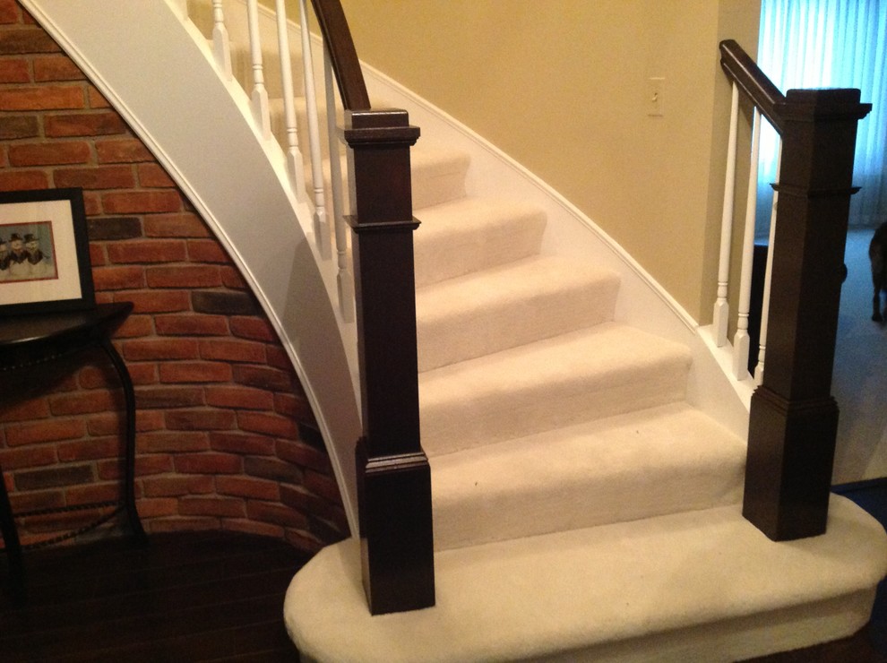 Example of a classic staircase design in Detroit