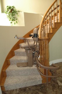 curved stair lifts with custom chairs