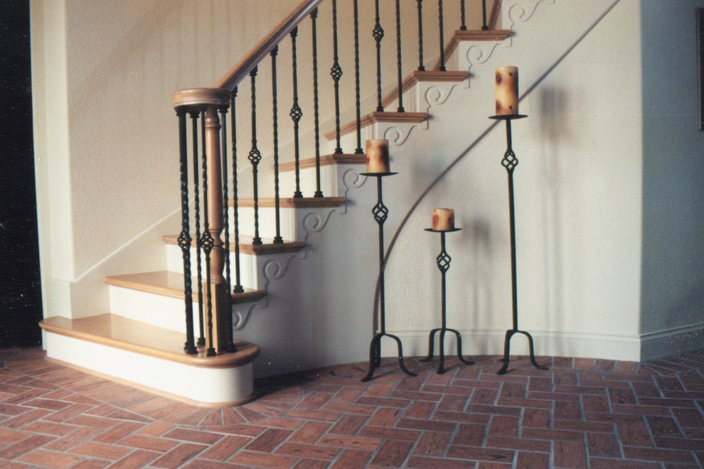 Inspiration for a transitional staircase remodel in Orlando