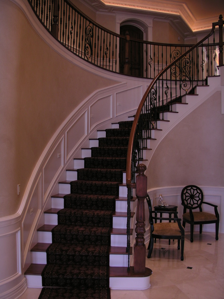 Curved Stairway Traditional Staircase Cleveland by Schill