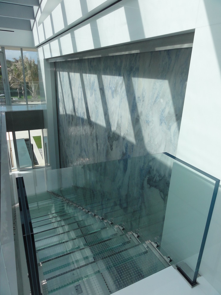 Contemporary staircase in Miami.