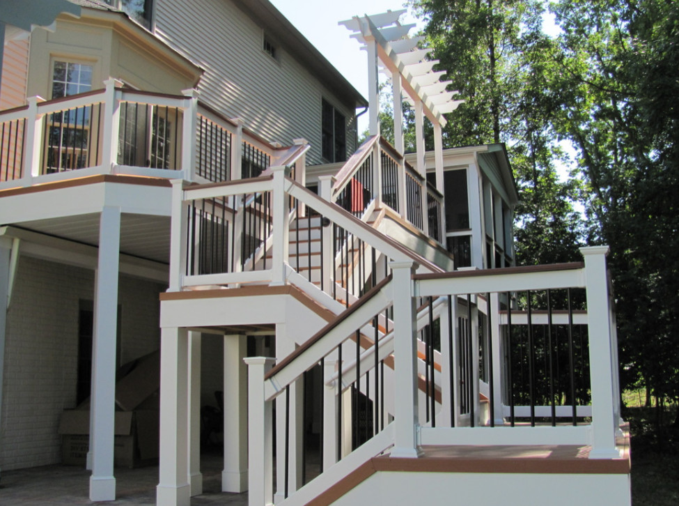 Custom Decks Staircase DC Metro by Calco Fence and Deck Houzz
