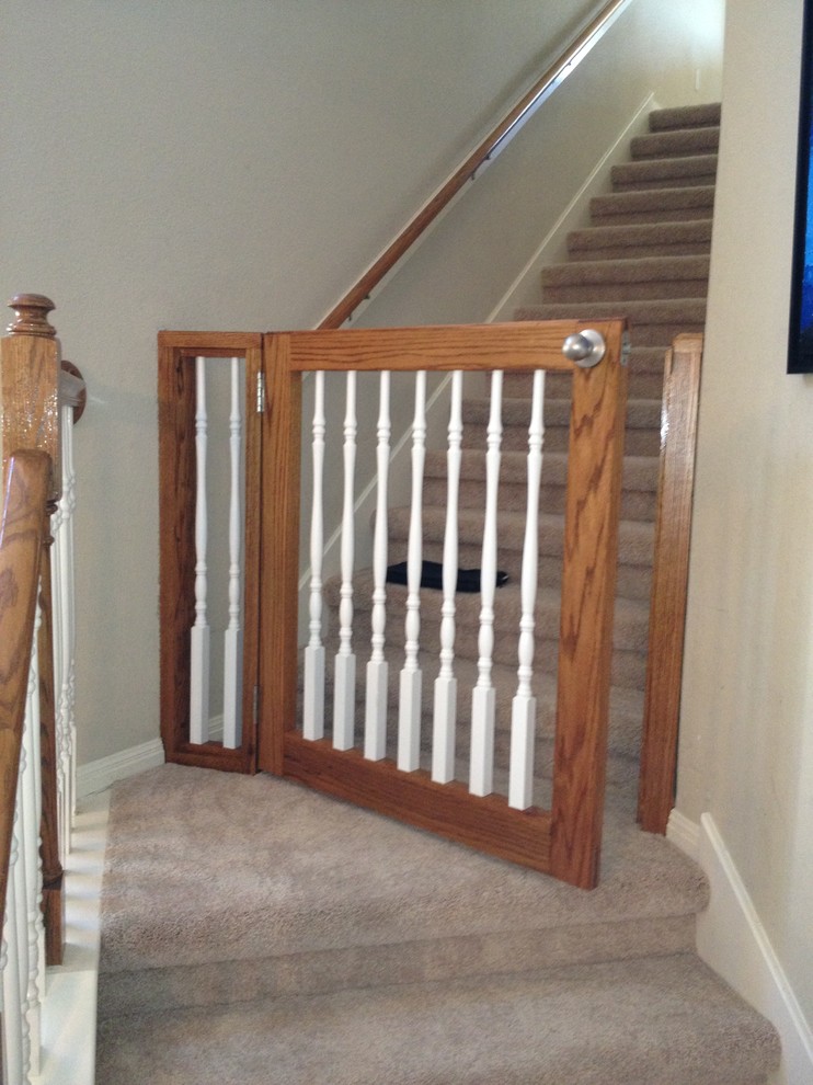 Custom doggy gates Traditional Staircase Austin by Chris