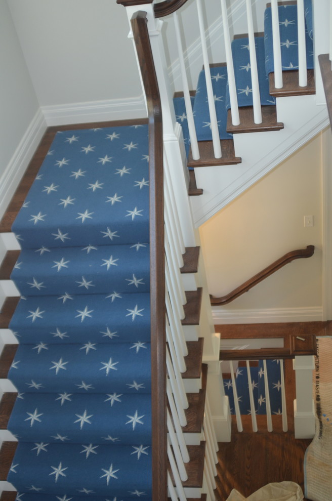 Example of a trendy staircase design in Boston