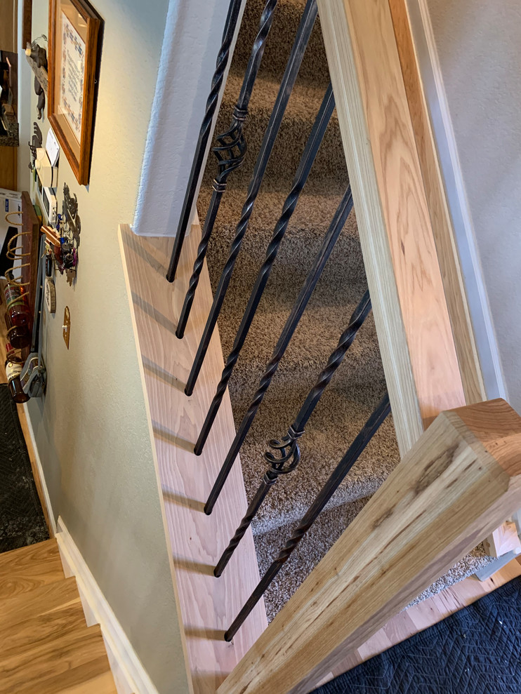Custom Hickory Project Southwestern Staircase Denver by Denver