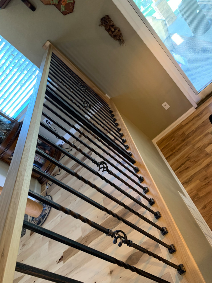 Custom Hickory Project Southwestern Staircase Denver by Denver