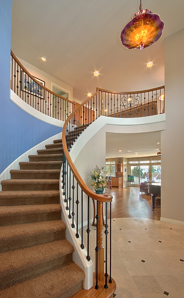 Custom Home Mercer Island, WA Transitional Staircase Seattle