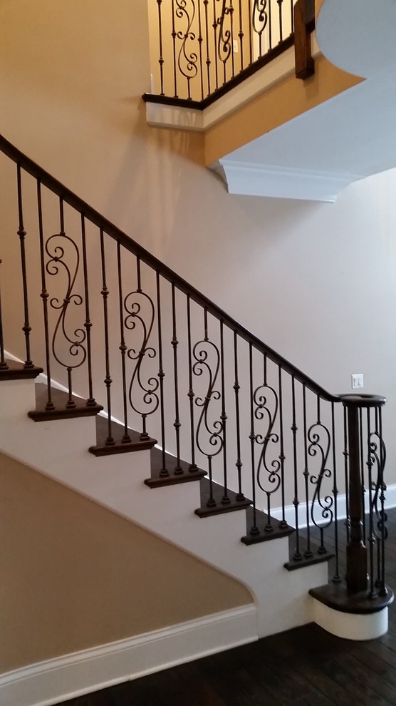 Custom iron baluster replacement Traditional Staircase Chicago