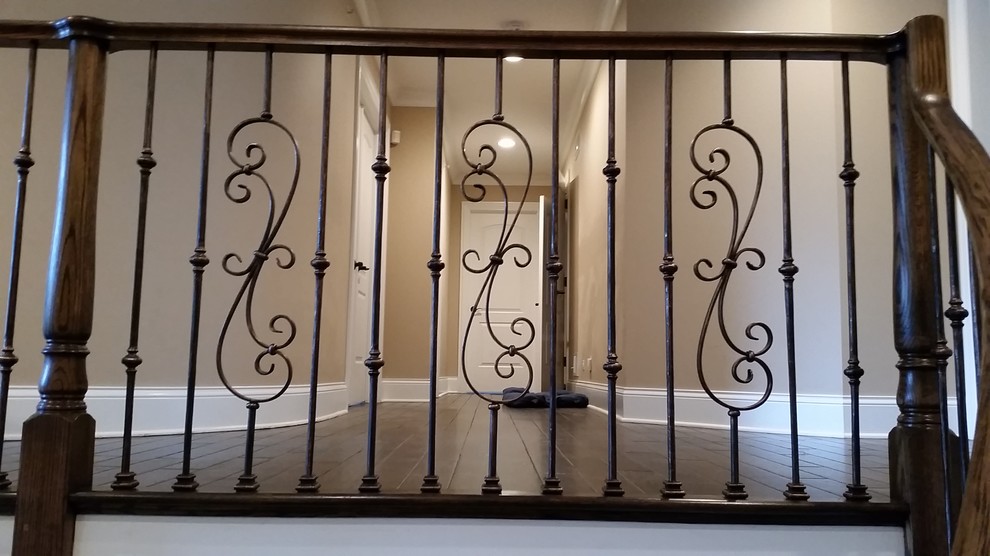 Custom iron baluster replacement Traditional Staircase Chicago