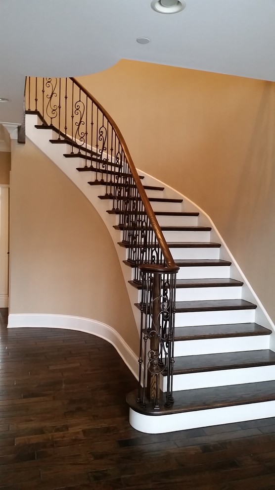 Custom iron baluster replacement Traditional Staircase Chicago