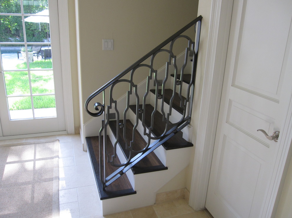 Custom Iron Stair Railing Transitional Staircase Dallas by D