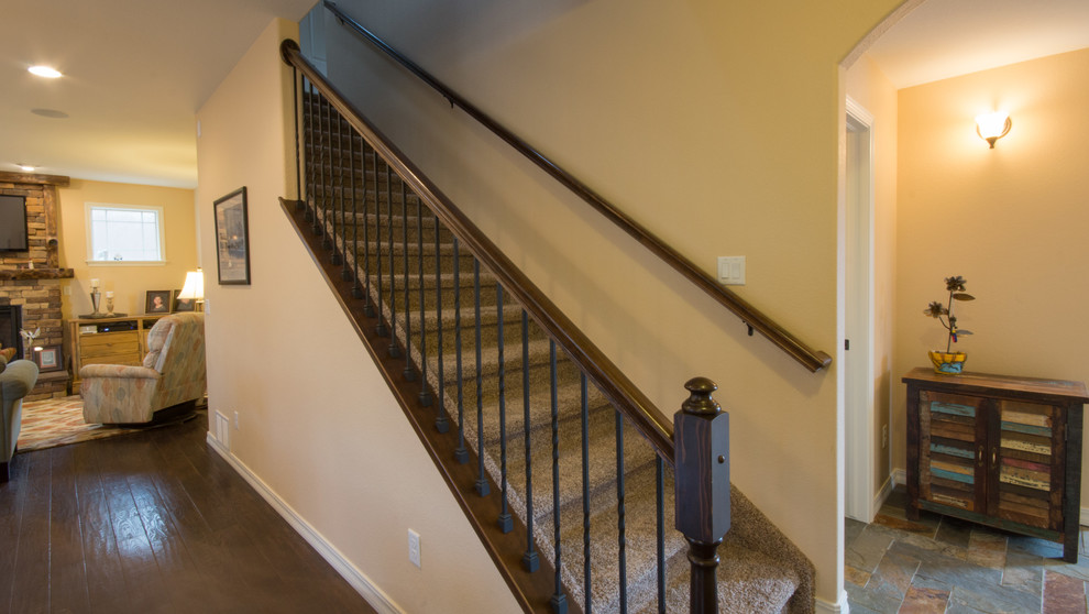 Custom Railing Traditional Staircase Denver by Pregio Homes