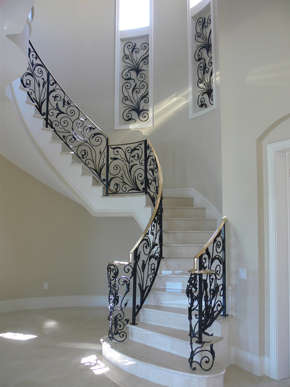 Custom Railings Traditional Staircase Orlando by RDS Industrial