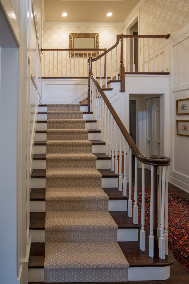 Design ideas for a victorian l-shaped staircase in Other.