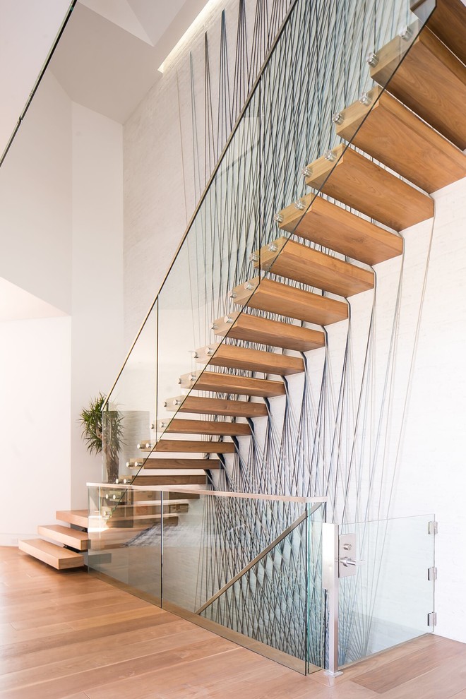 Trendy staircase photo in Orange County