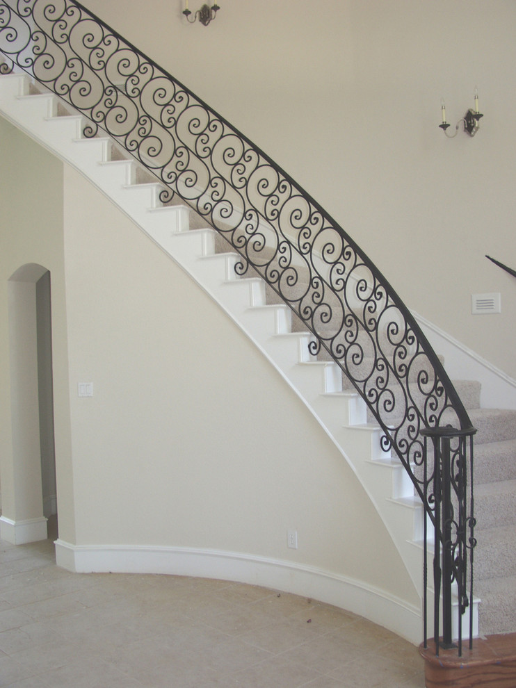 Custom Wrought Iron Traditional Staircase Houston by Cheap