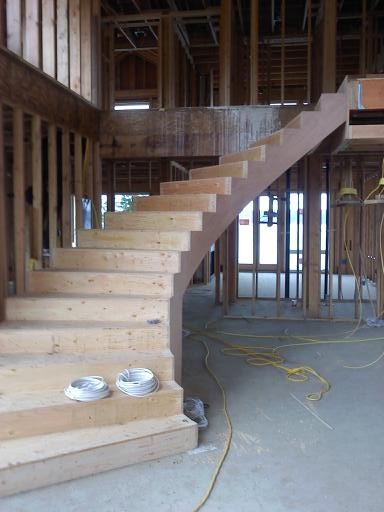 This is an example of a traditional staircase in Seattle.