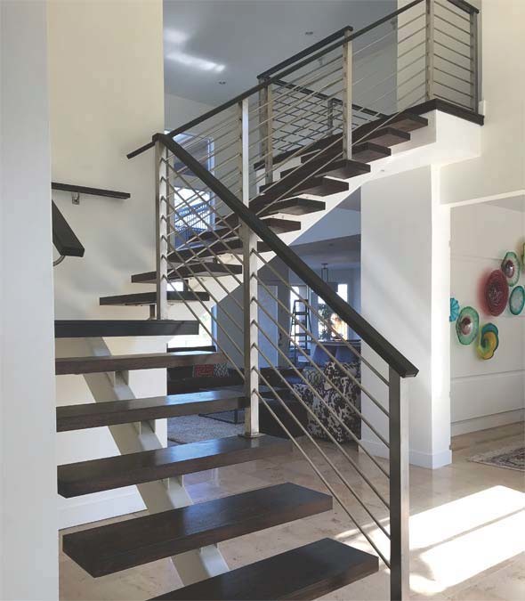 Example of a minimalist staircase design in Dallas
