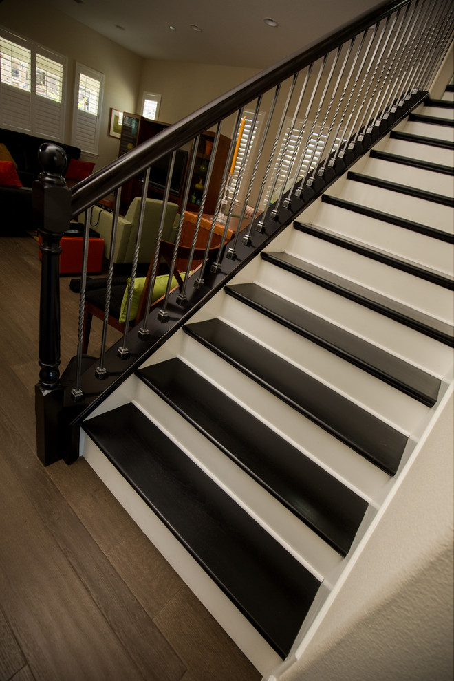 Dark Walnut Hardwood Stairs San Jose, CA Staircase San Francisco by San Jose Hardwood