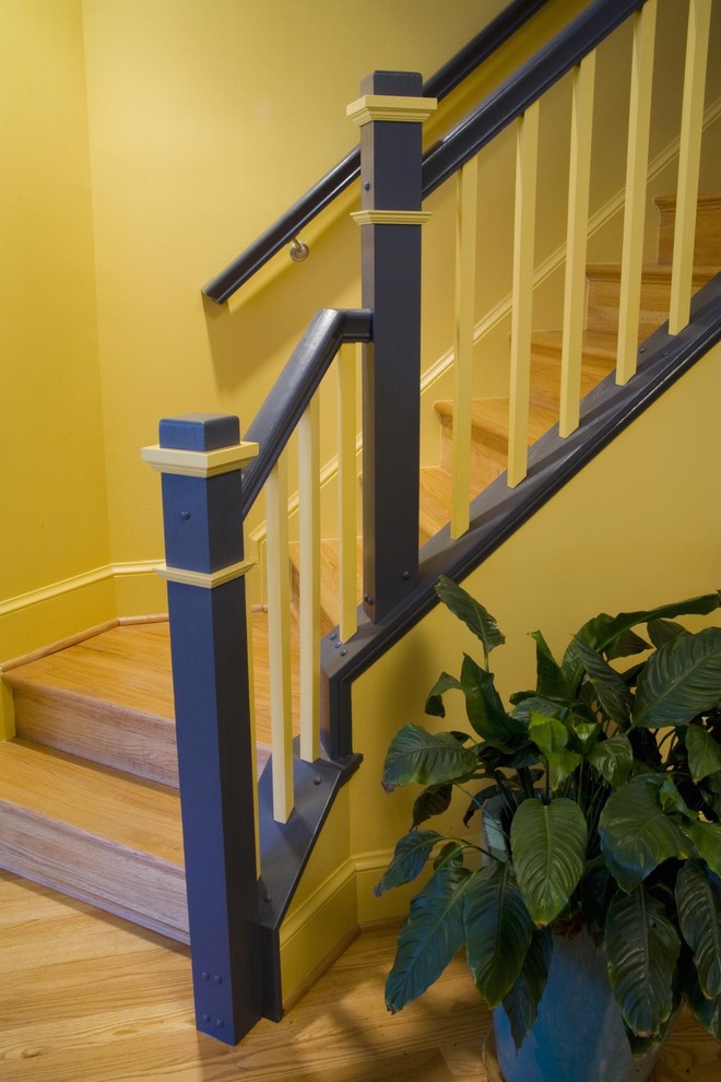 Идея дизайна: лестница в стиле фьюжн