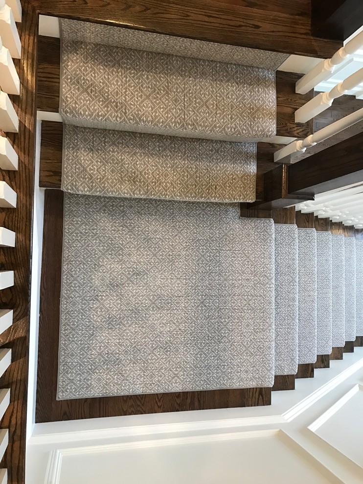Decorative Trellis Stair Runner Staircase Boston by The Carpet