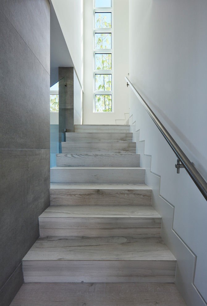 Example of a trendy staircase design in Miami