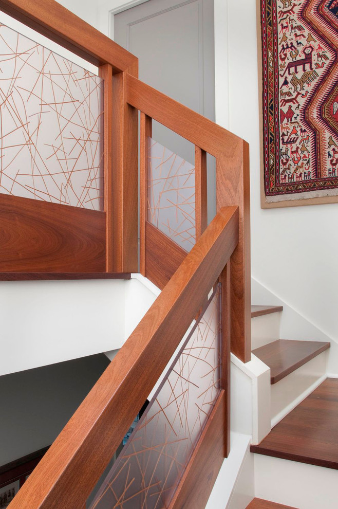 This is an example of a contemporary staircase in Raleigh.