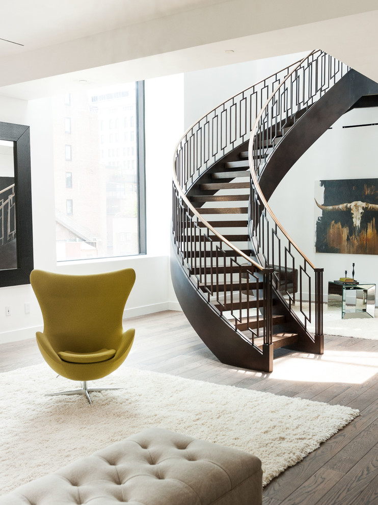 Contemporary staircase in New York.