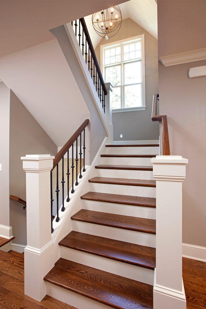 Example of a classic staircase design in Minneapolis